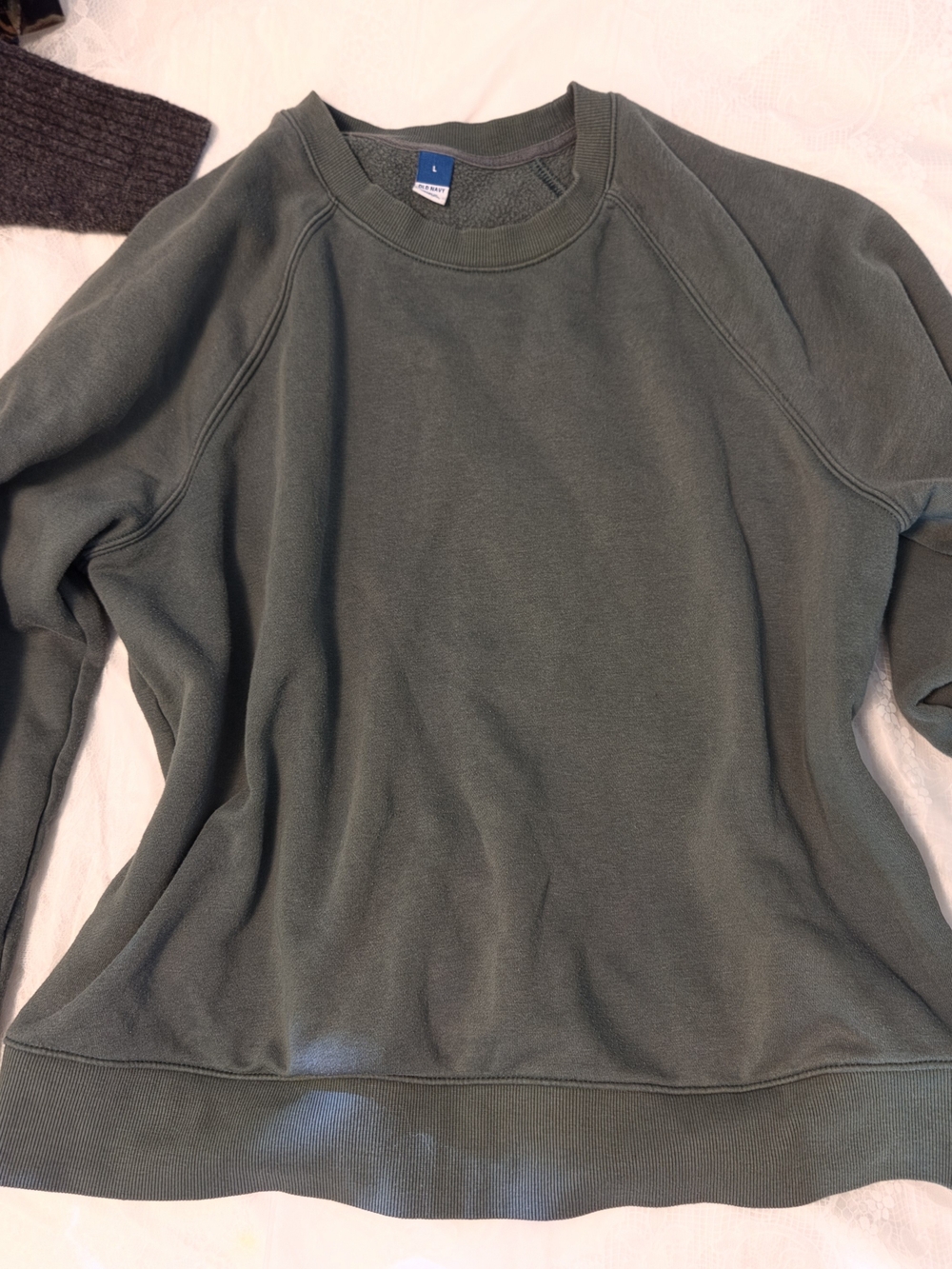 Old Navy Men's Crewneck Sweatshirt - Olive Green Large